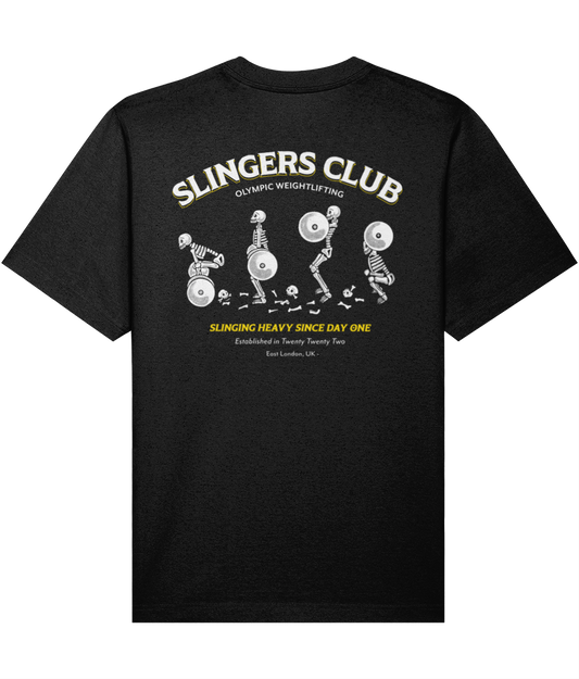 Snatching skeleton oversized t-shirt - Slingers Club