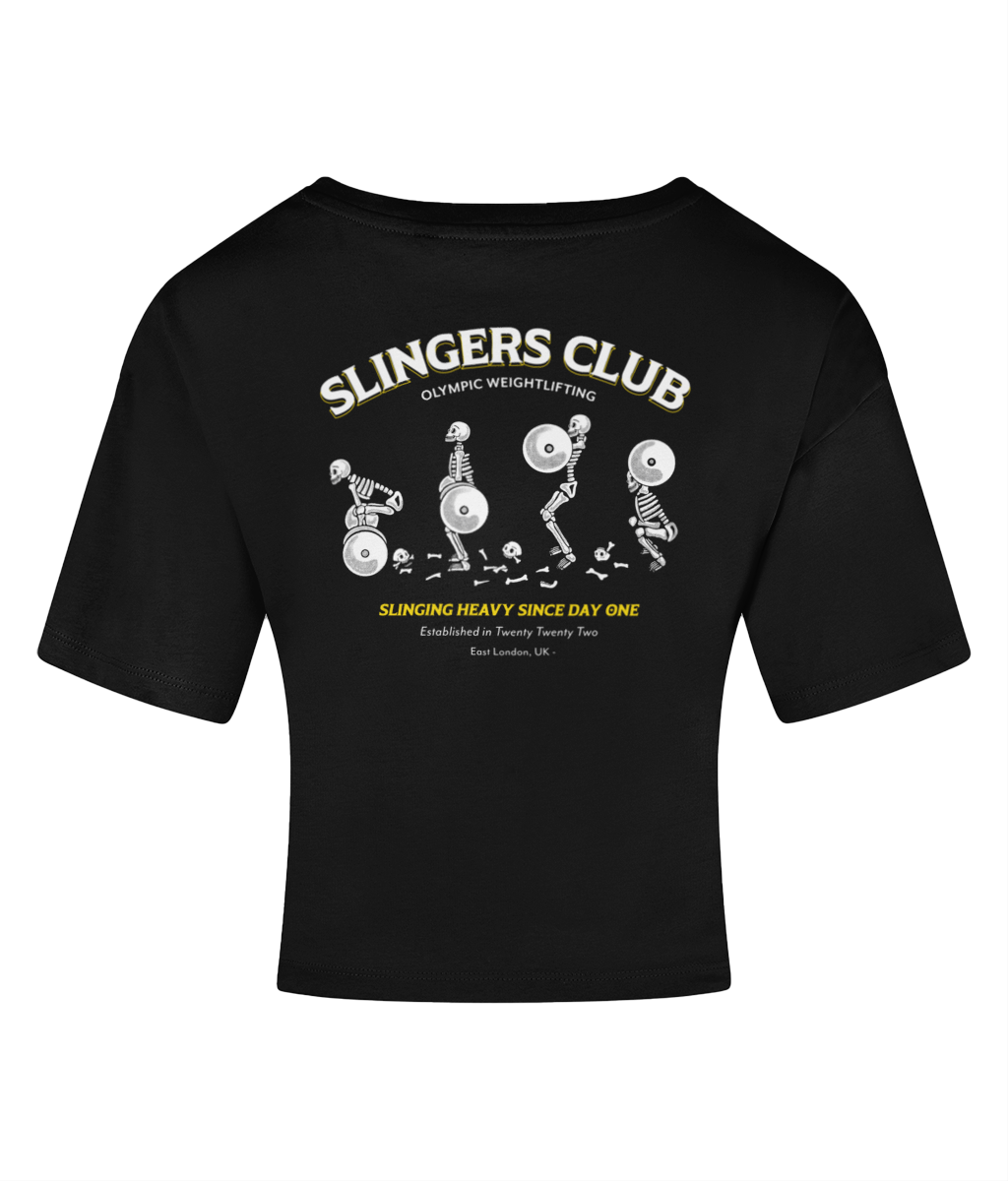 Snatching skeleton crop tee - Slingers club