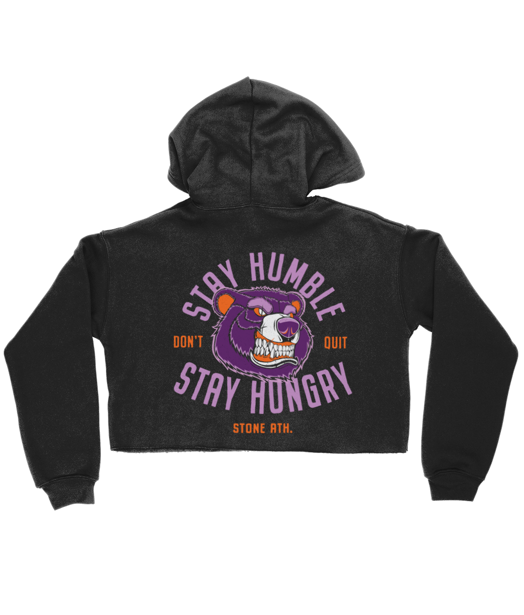 Stay Humble, Stay Hungry Crop Hoodie - Vibrant