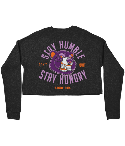 Stay Humble, Stay Hungry Crop Jumper - Vibrant